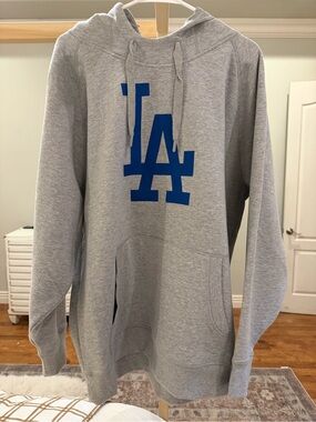 NWOT Antigua Grey Hoodie with Blue LA Logo